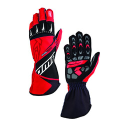 OMP KS-2R Kart Gloves, Red / Black